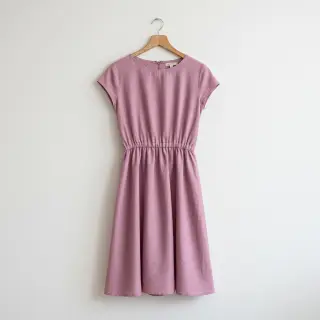 Linen viscose PREMIUM old pink