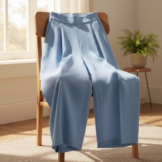 Linen viscose PREMIUM old blue