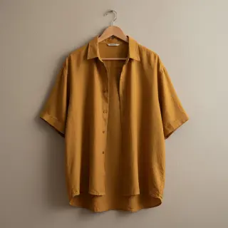 Linen viscose PREMIUM ochre