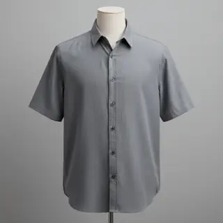 Linen viscose PREMIUM middle grey