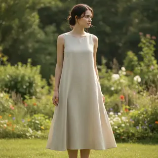 Linen viscose PREMIUM pebble