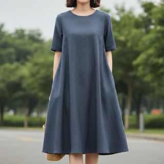 Linen viscose PREMIUM dark grey