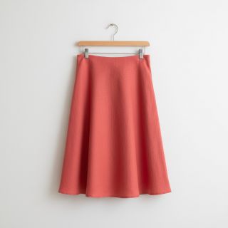 Linen viscose PREMIUM dark coral