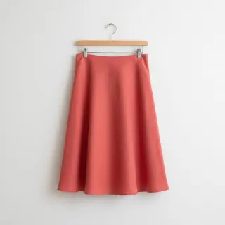 Linen viscose PREMIUM dark coral
