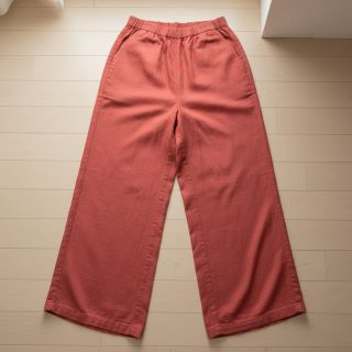 Linen viscose PREMIUM dark coral