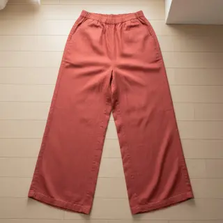 Linen viscose PREMIUM dark coral