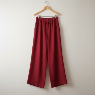 Linen viscose PREMIUM dark red