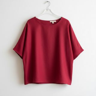 Linen viscose PREMIUM dark red