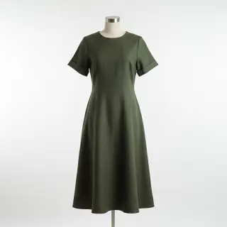 Linen viscose PREMIUM army