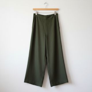 Linen viscose PREMIUM army