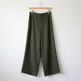 Linen viscose PREMIUM army