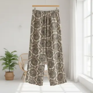 Linen viscose Lizzy flowy grey