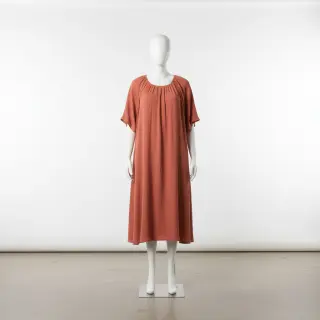 Linen viscose CRINCLE clay
