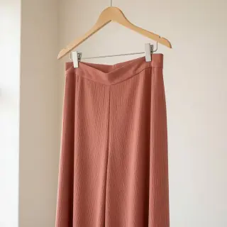 Linen viscose CRINCLE clay