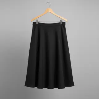 Linen viscose CRINCLE black