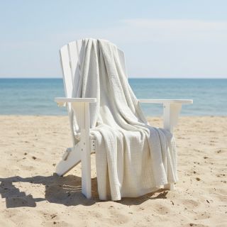 Linen viscose CRINCLE off white