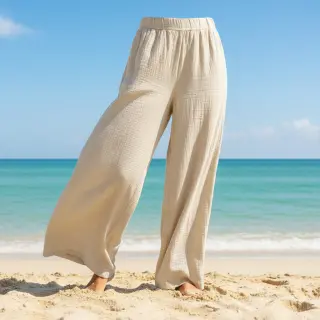 Linen viscose CRINCLE SIMPLY NATURAL