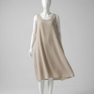 Linen viscose CRINCLE beige