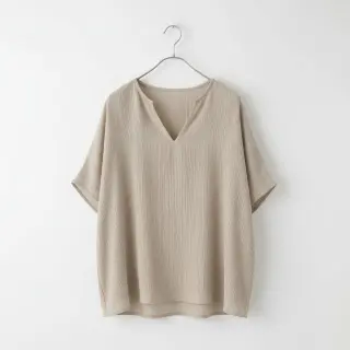 Linen viscose CRINCLE beige