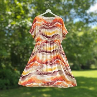 Viscose SATIN Chloe red digital print