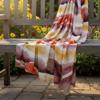Viscose SATIN Chloe red digital print