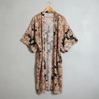 Viscose SATIN Flowie Noe black digital print
