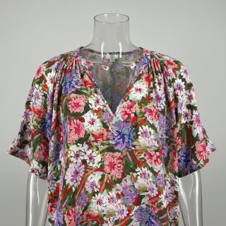 Viscose SATIN Old fashion flowers digital print