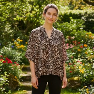 Viscose SATIN Animal skin digital print