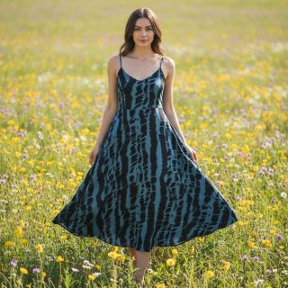 Viscose RADIANCE Imagine blue digital print