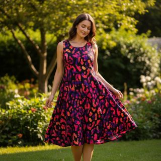 Viscose RADIANCE Animal skin black digital print