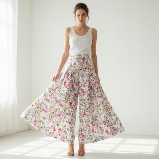 Viscose RADIANCE Flower Uma white digital print