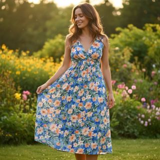 Viscose RADIANCE Flower Jane digital print