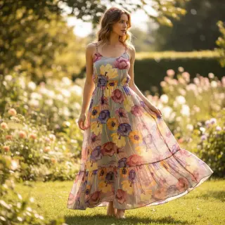 Viscose RADIANCE Flower Elia digital print