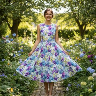 Viscose RADIANCE Flower Horas digital print