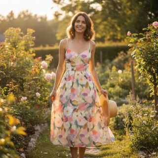 Viscose RADIANCE Flower Dali digital print