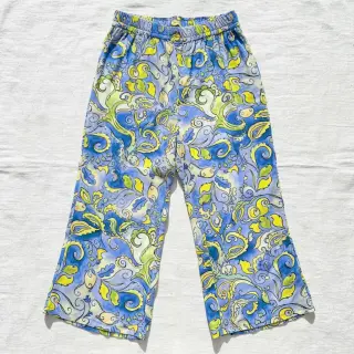 Viscose RADIANCE Abstract paisley blue digital print