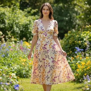 Viscose RADIANCE Ephora flowers digital print