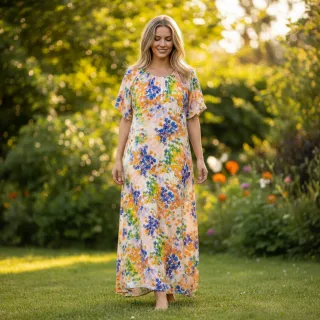 Viscose RADIANCE Danaan yellow digital print