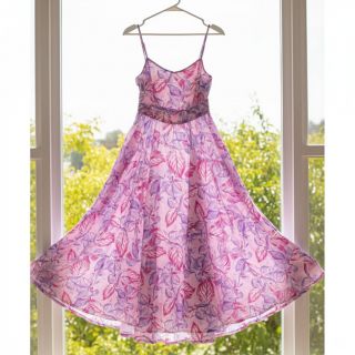 Viscose RADIANCE Anabella leaves pink digital print