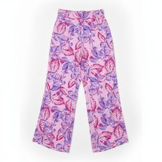 Viscose RADIANCE Anabella leaves pink digital print