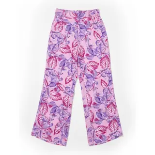 Viscose RADIANCE Anabella leaves pink digital print