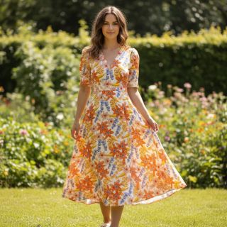 Viscose RADIANCE Old flowers digital print