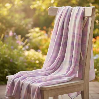 Viscose RADIANCE Check purple digital print