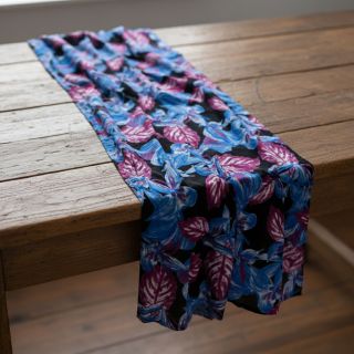 Viscose RADIANCE Anabella leaves black digital print