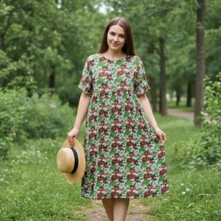 Viscose RAYON POPLIN Knitted design E digital print