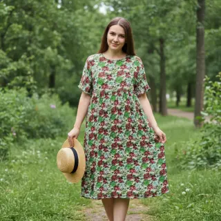 Viscose RAYON POPLIN Knitted design E digital print
