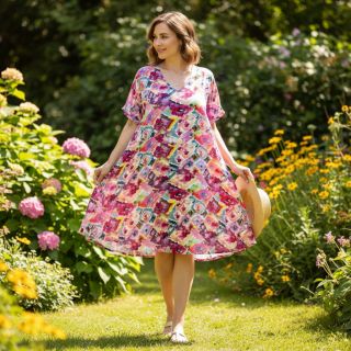 Viscose RAYON POPLIN Colorful Patterns design D digital print