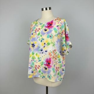 Viscose STRETCH Watercolour flowers design B digital print