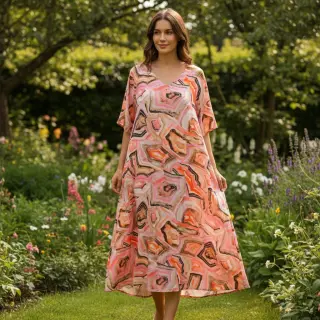 Viscose STRETCH Somer design B digital print