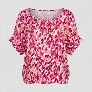 Viscose STRETCH Ikat fuchsia